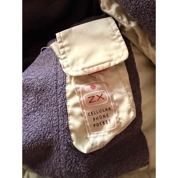 Zero Xposur Women’s Puffer Jacket — Light Green with Gray Fleece Lining (M) - Picture 8 of 10